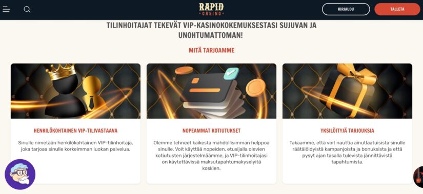 Rapid Casinon vip ohjelma