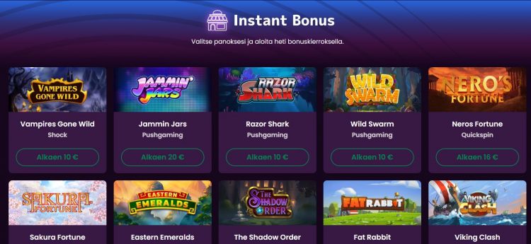 Boom Casino - Instant Bonus