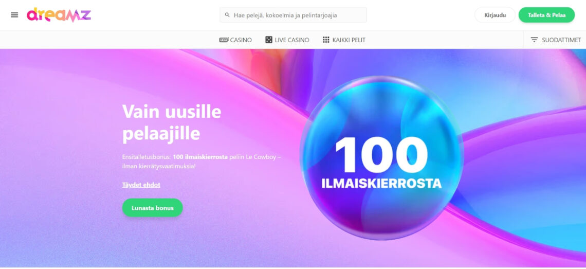 dreamz talletusbonus