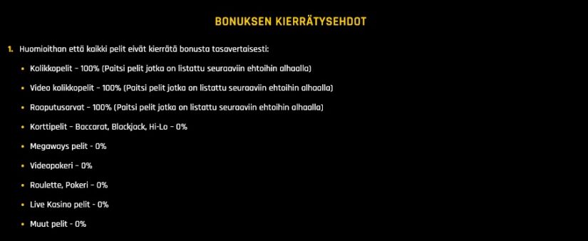 Pelit jotka kierrättävät bonusta Casino Universellä