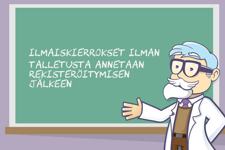 ilmaiskierrokset ilman talletusta annetaan rekisteroitymisen jalkeen