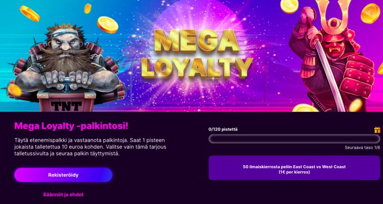 Megarush Loyalty ohjelma