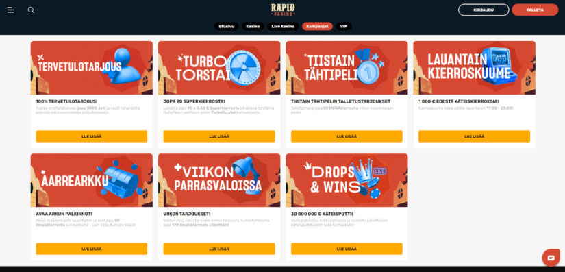 rapid casino kampanjat