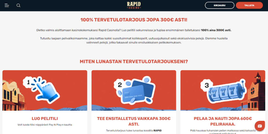 rapid casino talletusbonus