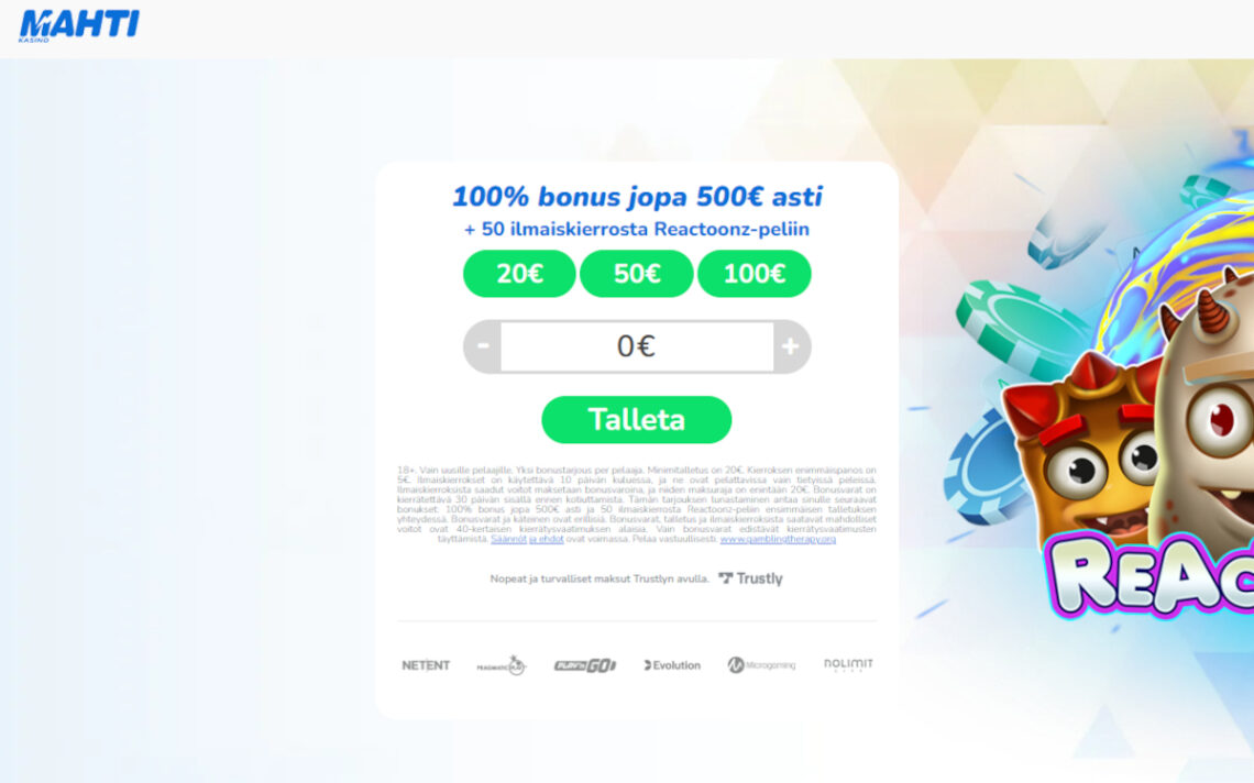mahti kasino talletusbonus