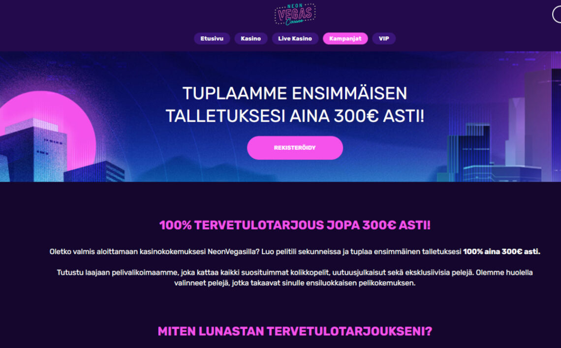 neon vegas talletusbonus