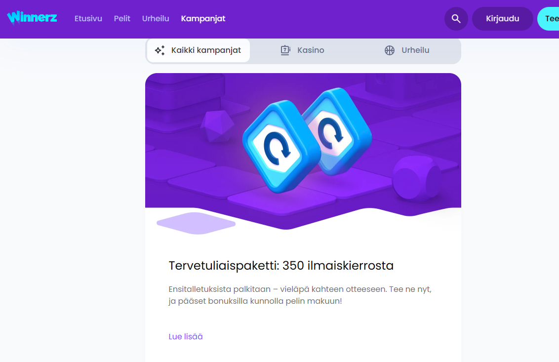 winnerz talletusbonus