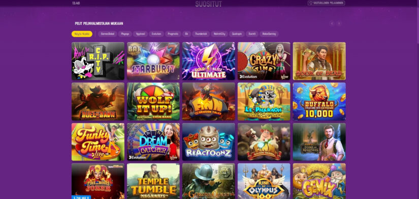 lucky casino pelivalikoima