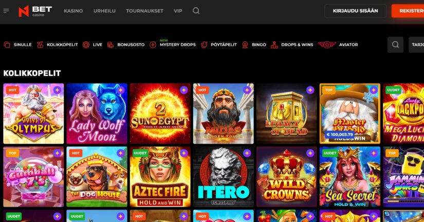 N1 Bet casino kolikkopelit