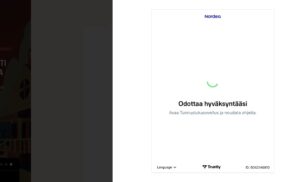 Trustly talletus tulee vahvistaa vielä pankin mobiilisovelluksessa