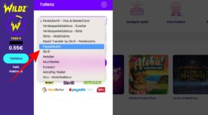 Paysafecardin valitseminen maksutavaksi nettikasinolla