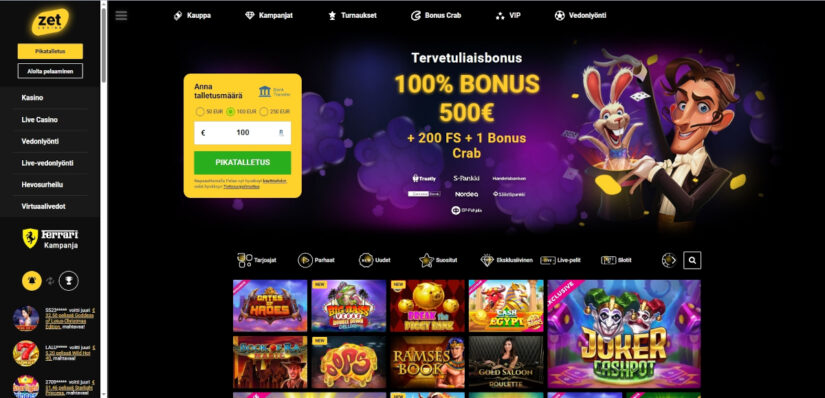 zet casino etusivu