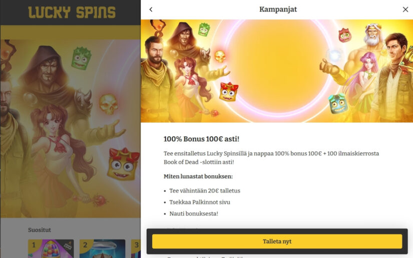 Lucky spins bonus