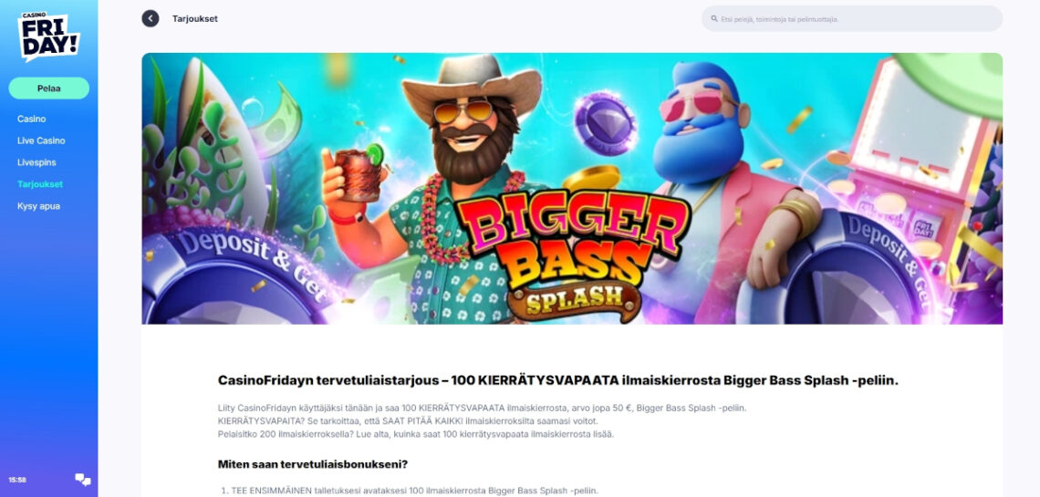 casino friday talletusbonus