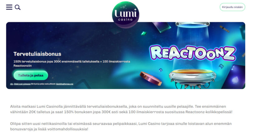 lumi casino bonus
