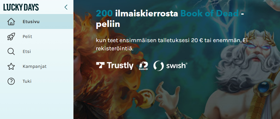lucky days talletusbonus