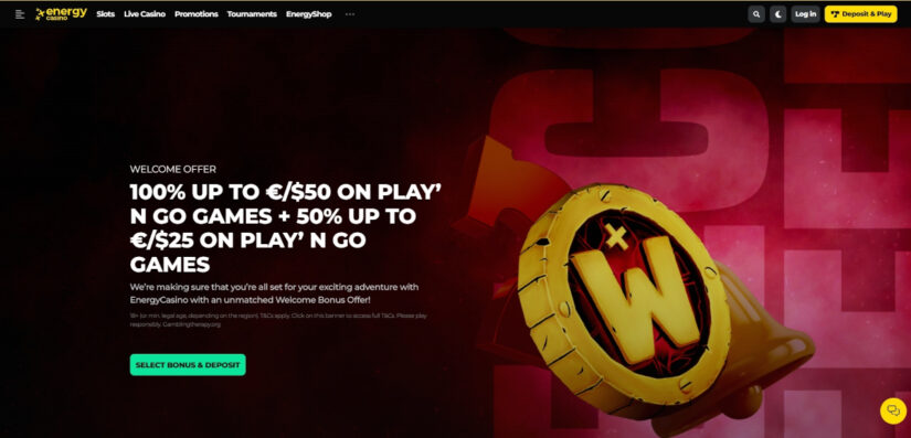 energy casino talletusbonus