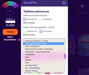 Sopivan talletustavan valitseminen nettikasinolla