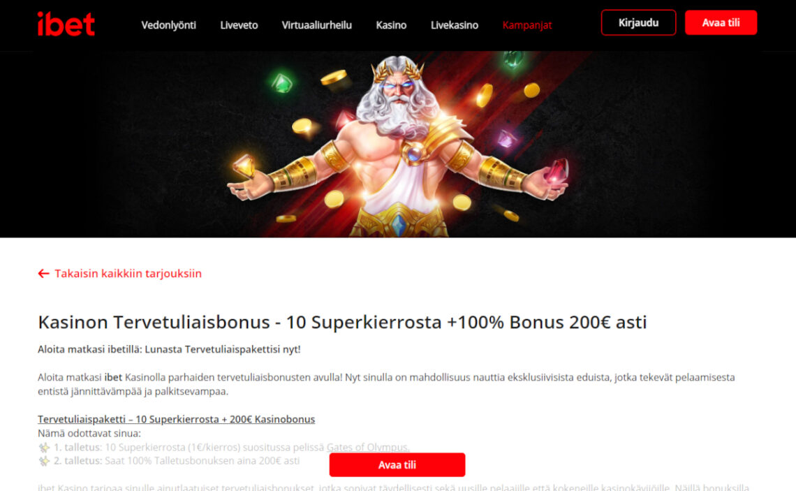 ibet talletusbonus