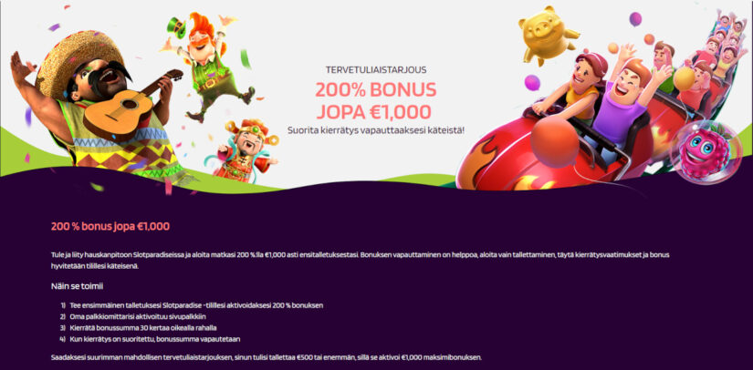 slot paradise bonus