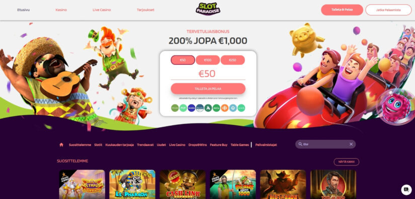 slot paradise etusivu