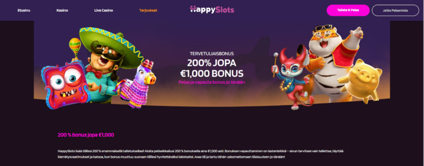 happyslots talletusbonus