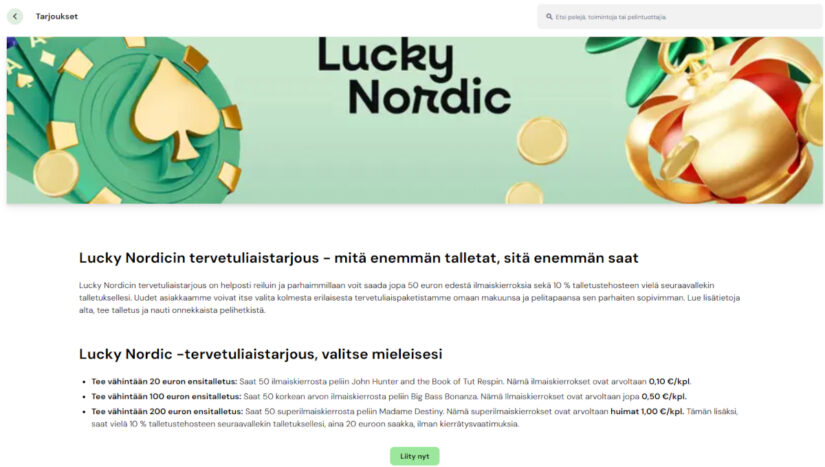 lucky nordic bonus