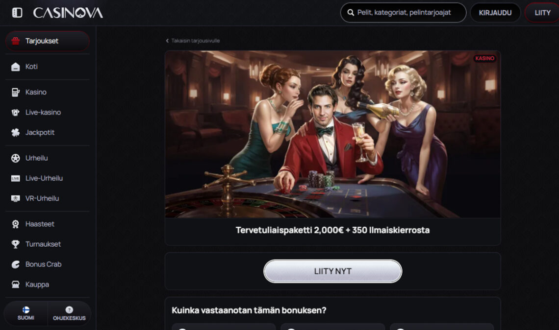 casinova talletusbonus