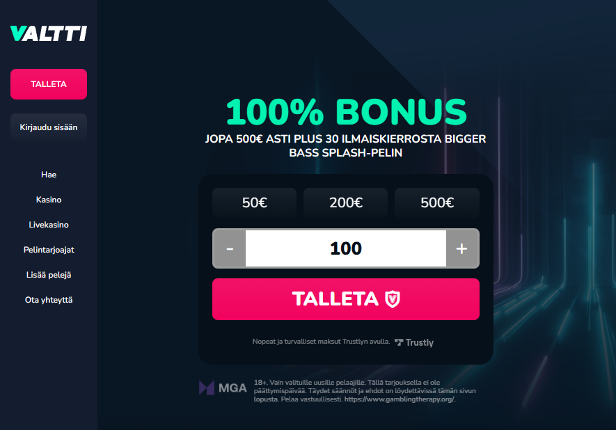 valtti talletusbonus