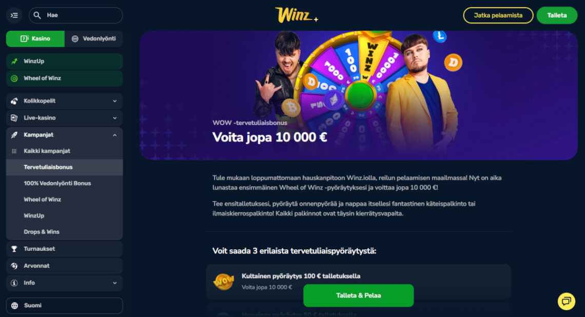 winz talletusbonus