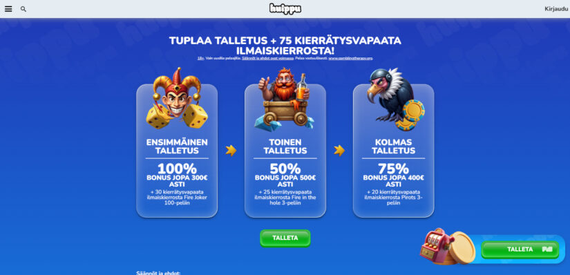 huippu kasino bonus