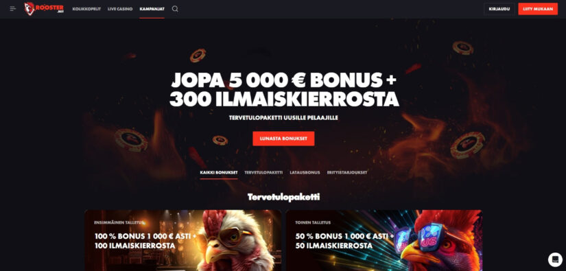 rooster bet talletusbonus