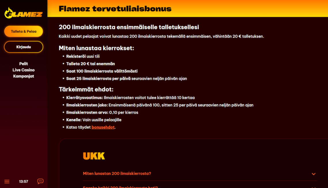 flamez ilmaiskierrokset