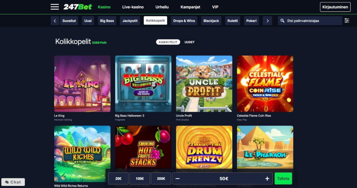 247bet pelivalikoima