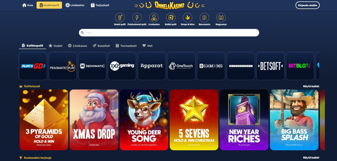 onnela kasino pelivalikoima