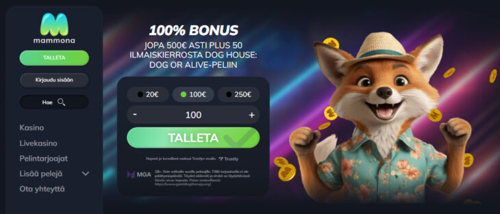 mammona kasino talletusbonus
