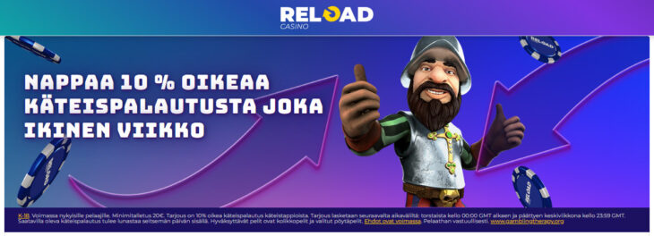 reload casino bonus cashback