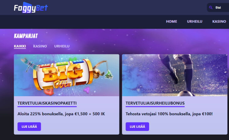 foggybet talletusbonus