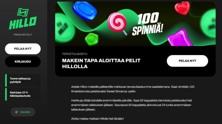 hillo talletusbonus