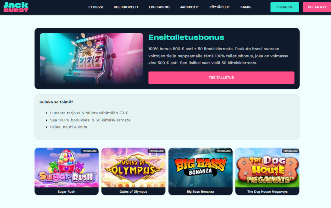jackburst talletusbonus