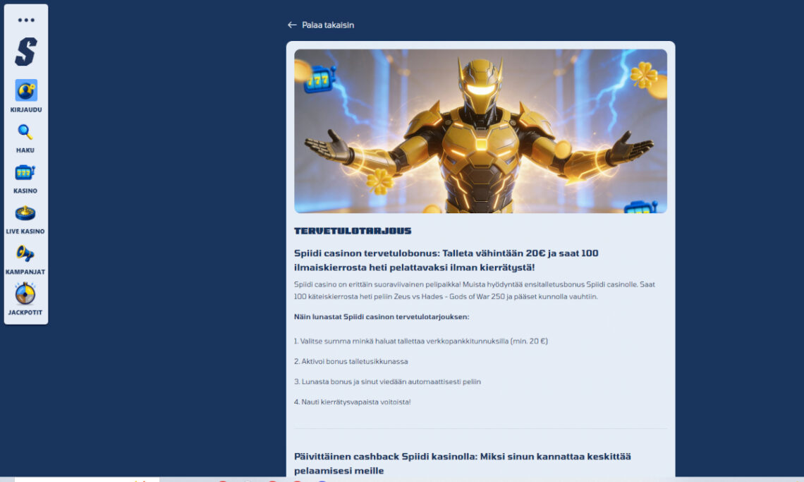 spiidi casino talletusbonus
