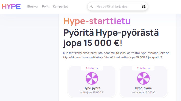 hype kasino bonus